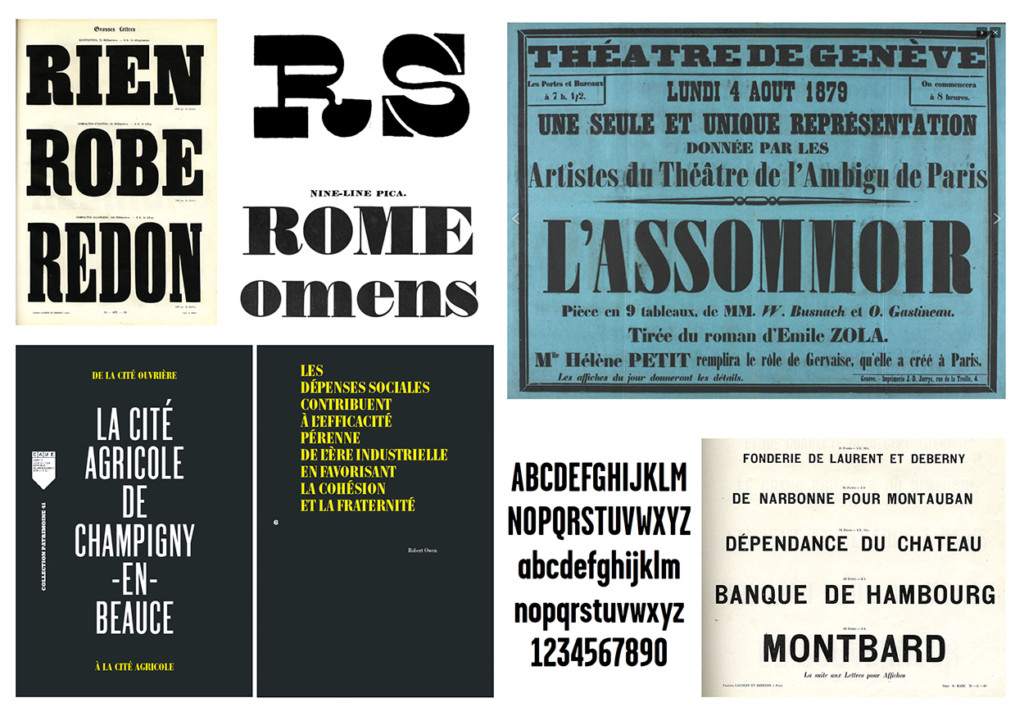 Recherches typographiques, premières mises en page